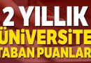 2 Yıllık Önlisans Bölümlerinin Taban Puanları ve Başarı Sıralamaları 2026 2 Yıllık Önlisans Bölümlerinin Taban Puanları ve Başarı Sıralamaları 2026
