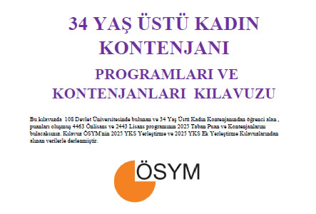 34 Yaş Üstü Kadın Kontenjanı Kılavuzu